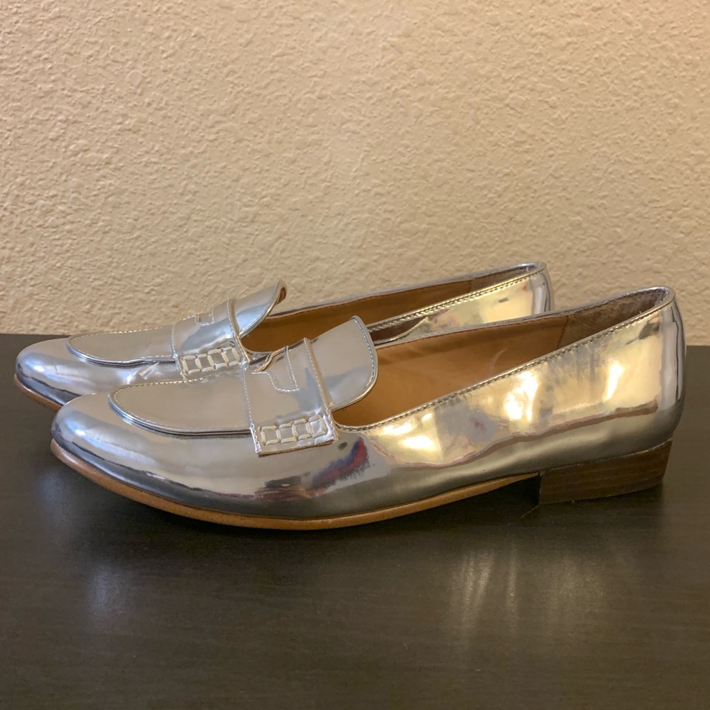 J. Crew Women’s Silver Loafers Sz 8.5
